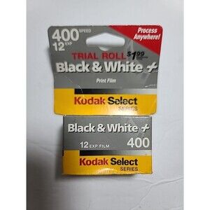 Kodak Select Series Black & White 400 Speed 12 EXP Sealed Roll Film Ex 11/2001